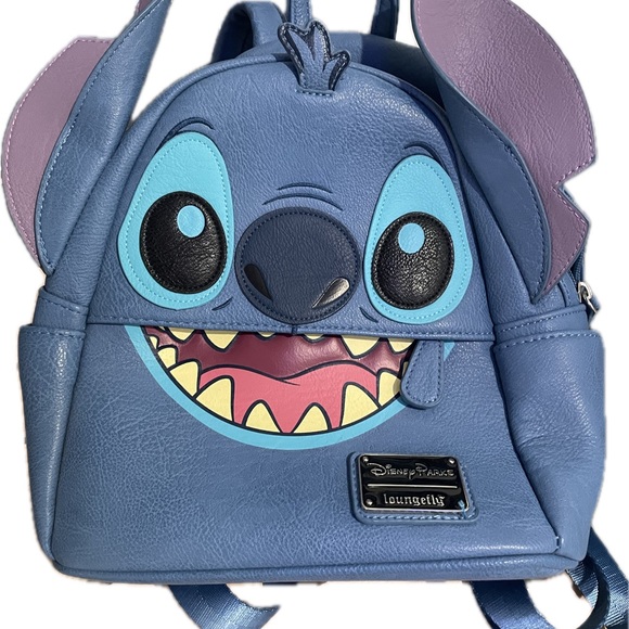 Loungefly Rare Stitch Backpack Blue lilo disneyland disney parks Mini - Picture 1 of 5
